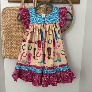 Eleanor Rose size 6 Kids Dress with Western Print/Cowgirl